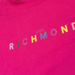 John Richmond T-Shirt Girocollo Tinta Unita con Logo per Bambina RGP26024TS FUXIA JOHN RICHMOND 