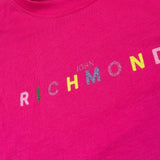 John Richmond T-Shirt Girocollo Tinta Unita con Logo per Bambina RGP26024TS FUXIA JOHN RICHMOND 