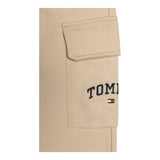 TOMMY HILFIGER pantalone tuta tinta unita cn logo Beige per Bambino KB0KB09120 BEIGE TOMMY HILFIGER 