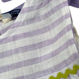 Ilfarobimbi Camicia Tinta Unita Giromanica con Fantasia A Righe per Neonata IFB50165X BIANCO/LILLA ILFAROBIMBI 