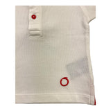 Trussardi Poloshirt Halbarm Einfarbig mit Kontrastknöpfen Creme für Neugeborene