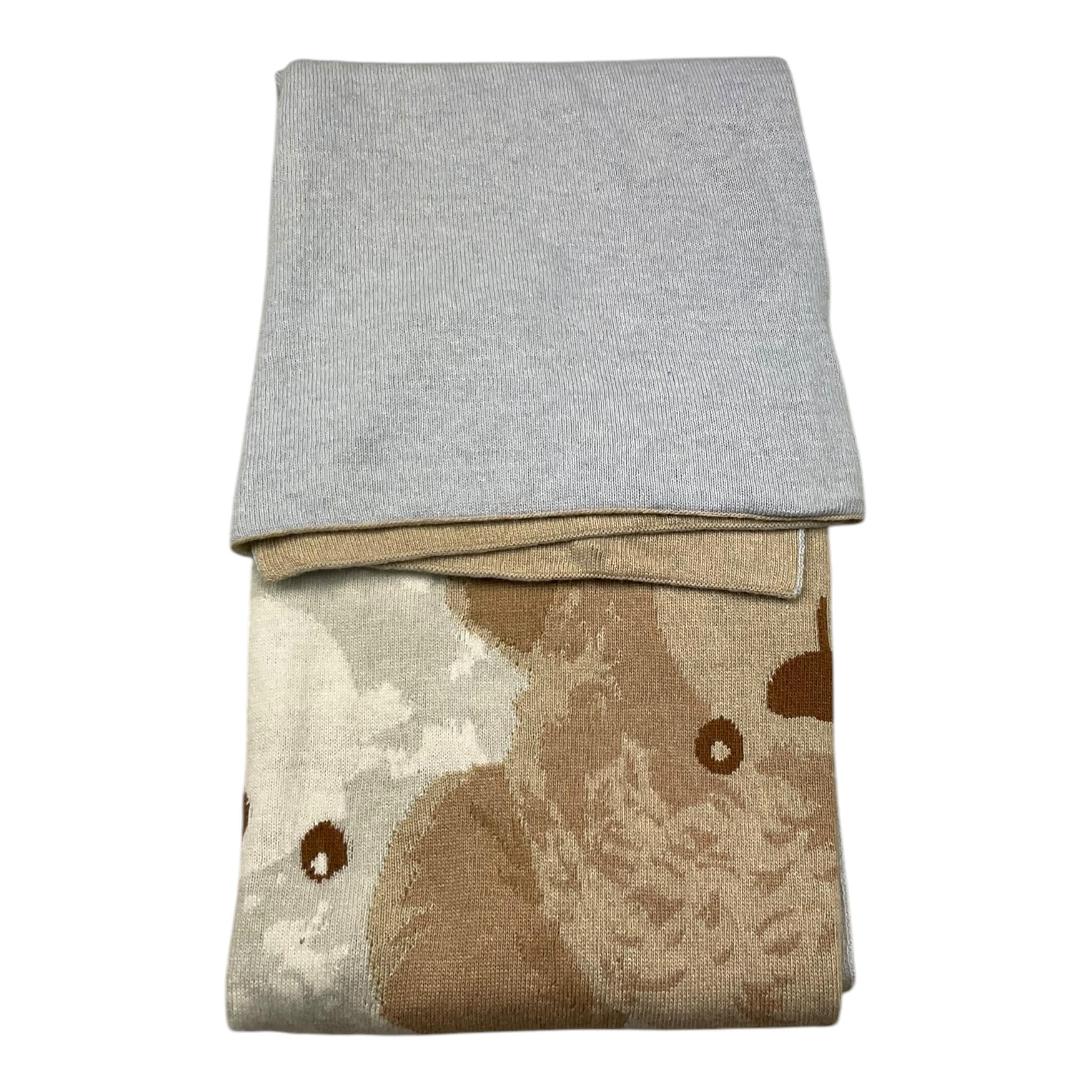 LE BEBE' coperta tricolore con orso Azzurro per Neonato LBB5103 AZZURRO LE BEBE' 