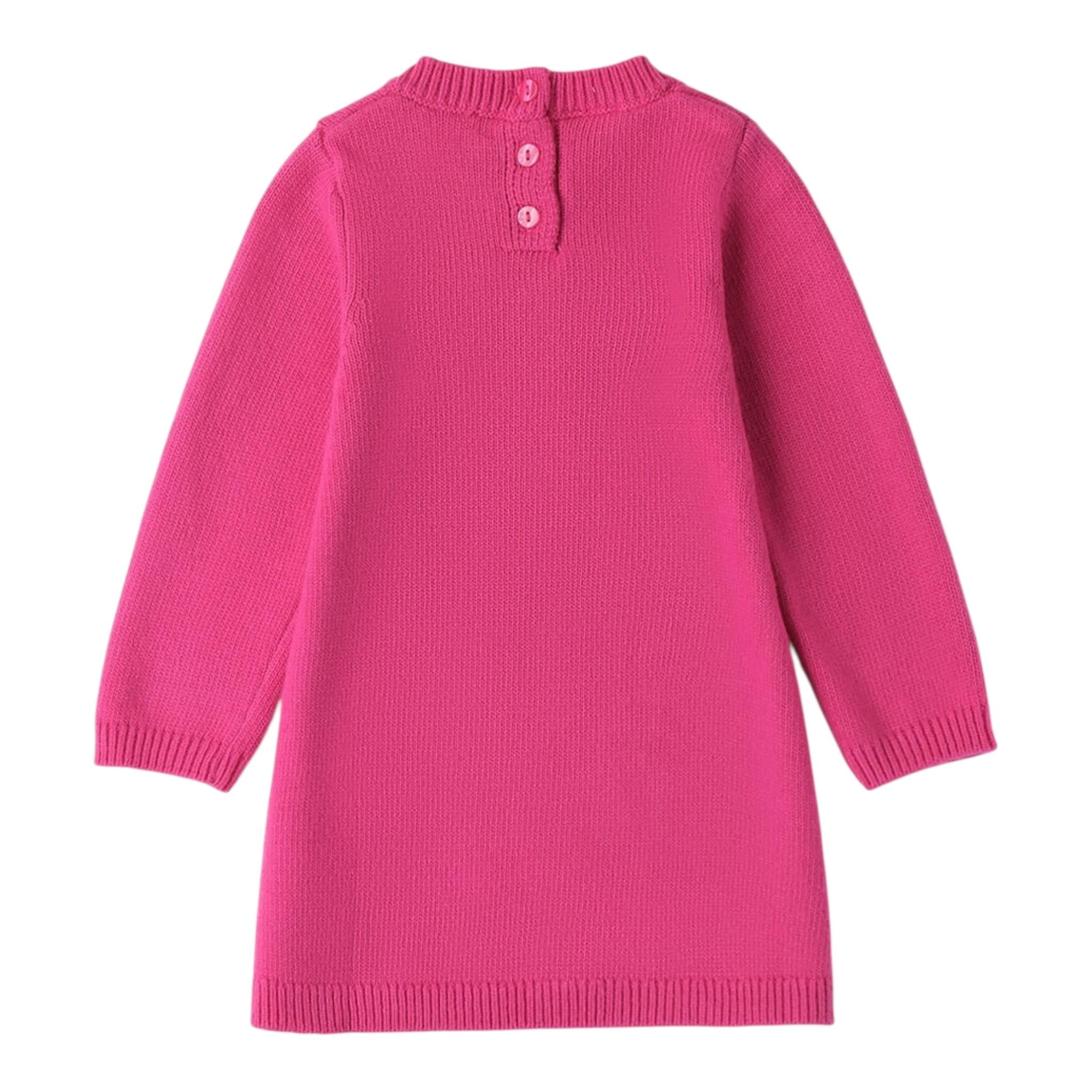 I DO abito manica lunga tinta unita con cuore Fuxia per Neonata 4A574N FUXIA I DO 