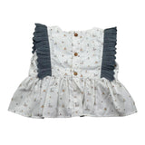 Wedoble Camicia Giromanica Tinta Unita con Stampe per Neonata V2504720E BIANCO WEDOBLE 