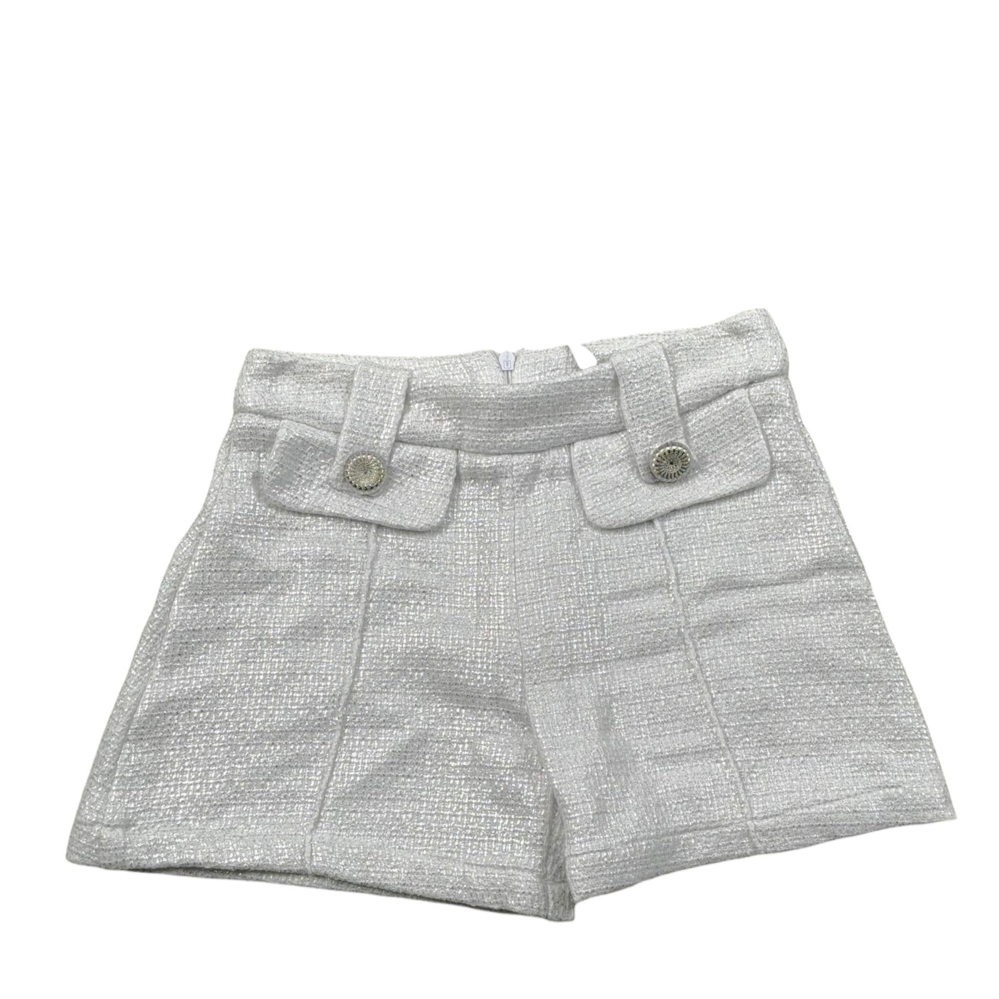 Fun & Fun Short Tinta Unita con Girovita Regolabile per Bambina FNCBSO01032 ARGENTO FUN & FUN 