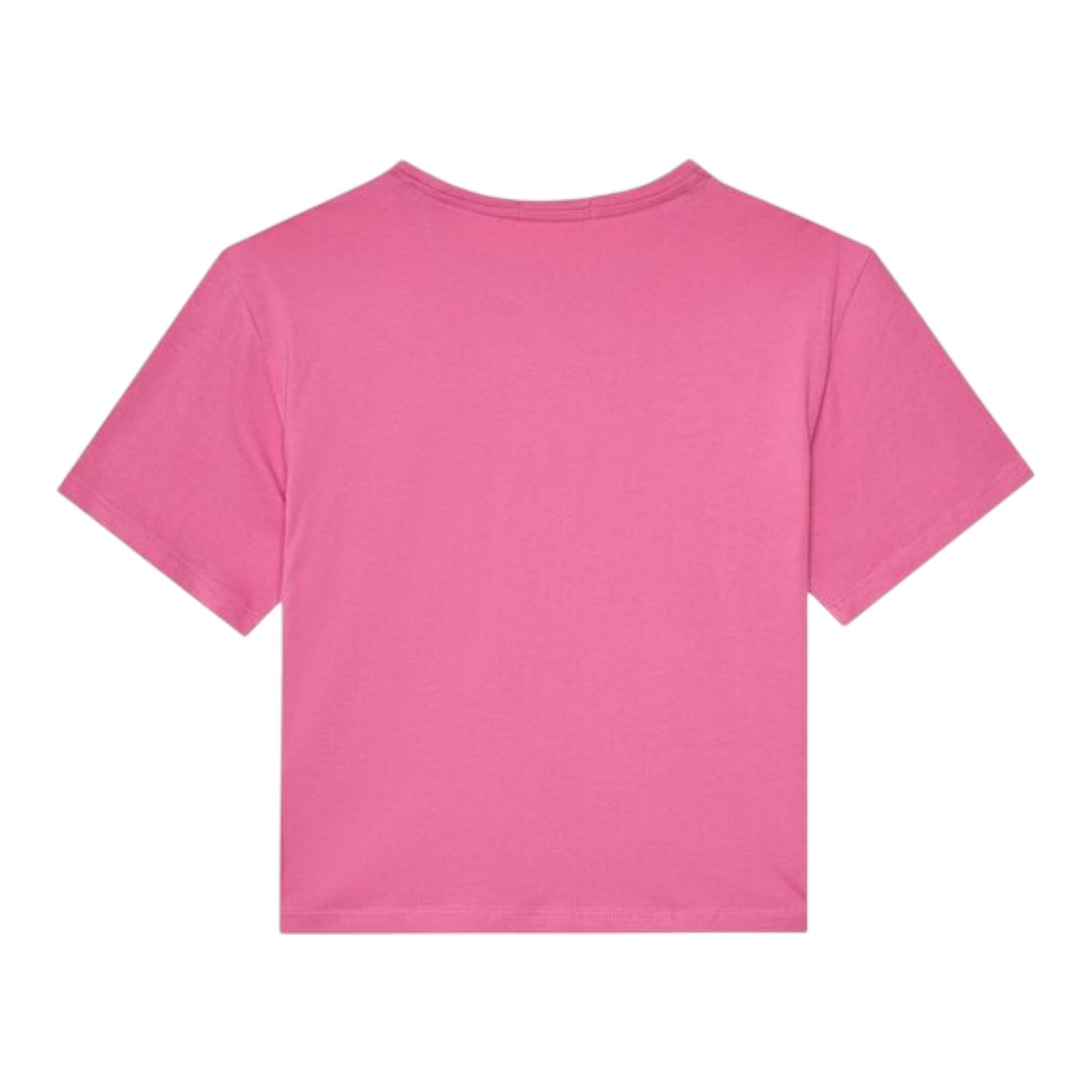 Calvin Klein T-Shirt Girocollo Tinta Unita con Stampa per Bambina IG0IG02346 ROSA CALVIN KLEIN 
