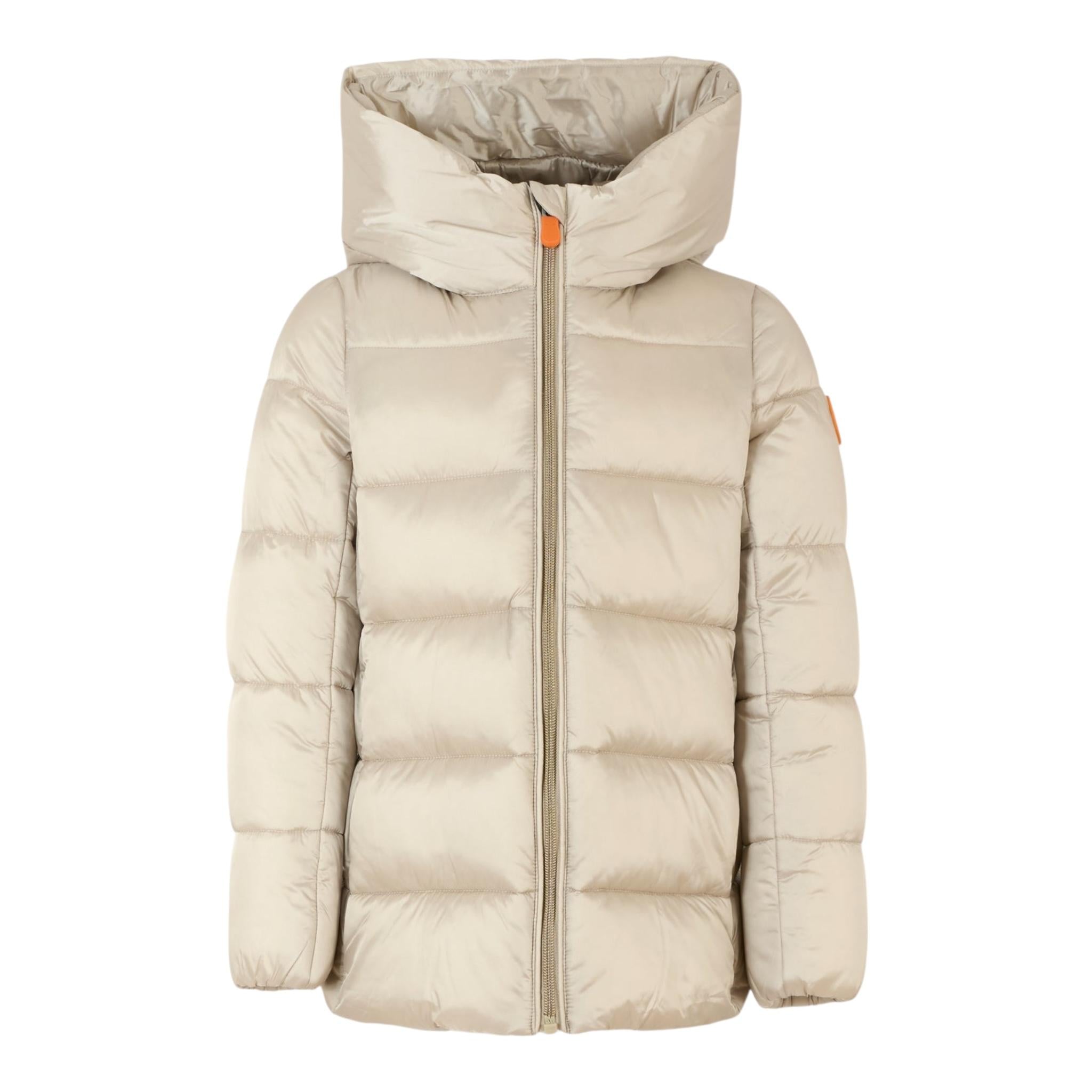SAVE THE DUCK giubbino tinta unita con cappuccio Beige per Bambina J45650GX BEIGE SAVE THE DUCK 