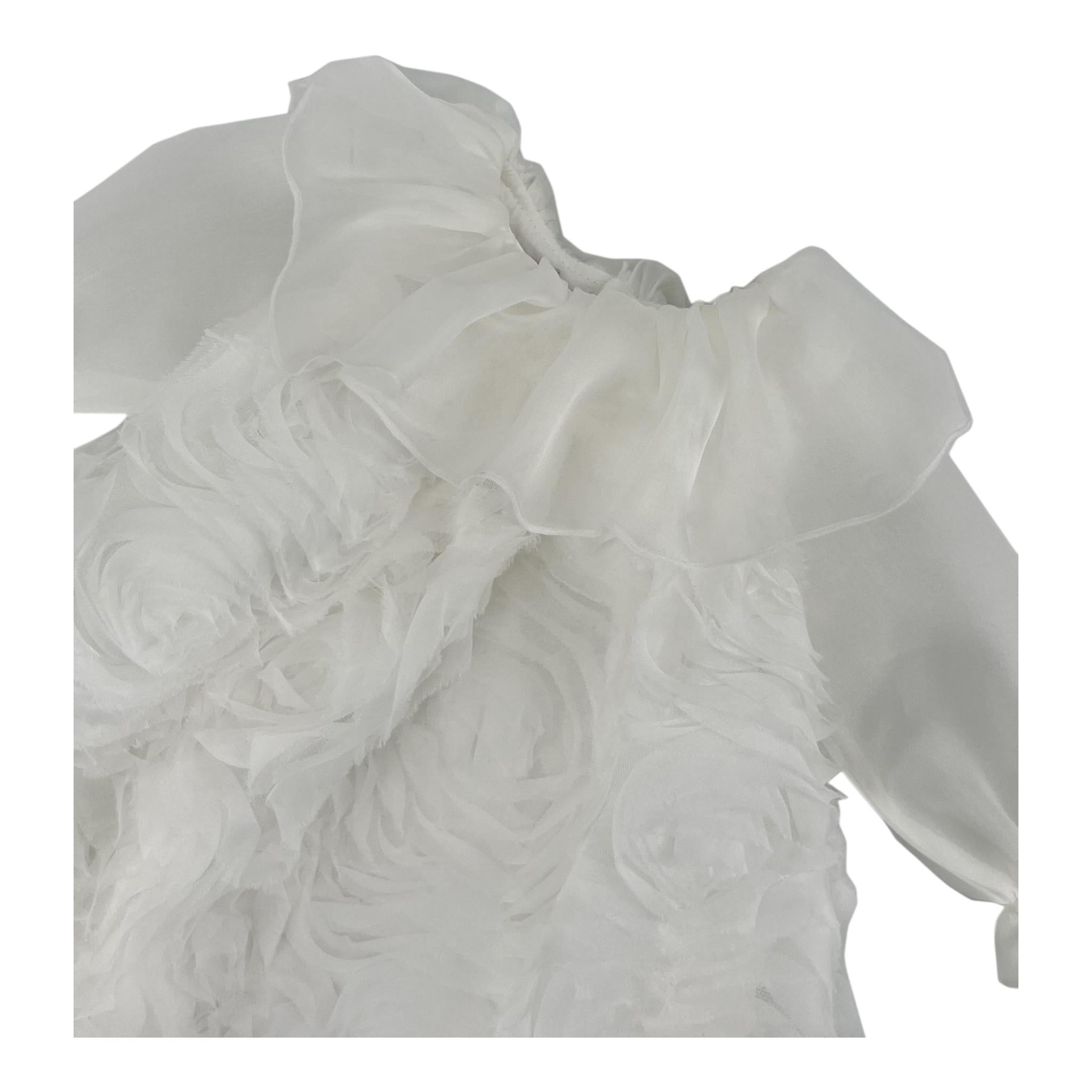 LA STUPENDERIA abito tinta unita con tulle Bianco per Neonata CCAB22 BIANCO LA STUPENDERIA 