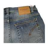 Dondup Blaue, einfarbige Denim-Bermudashorts für Jungen
