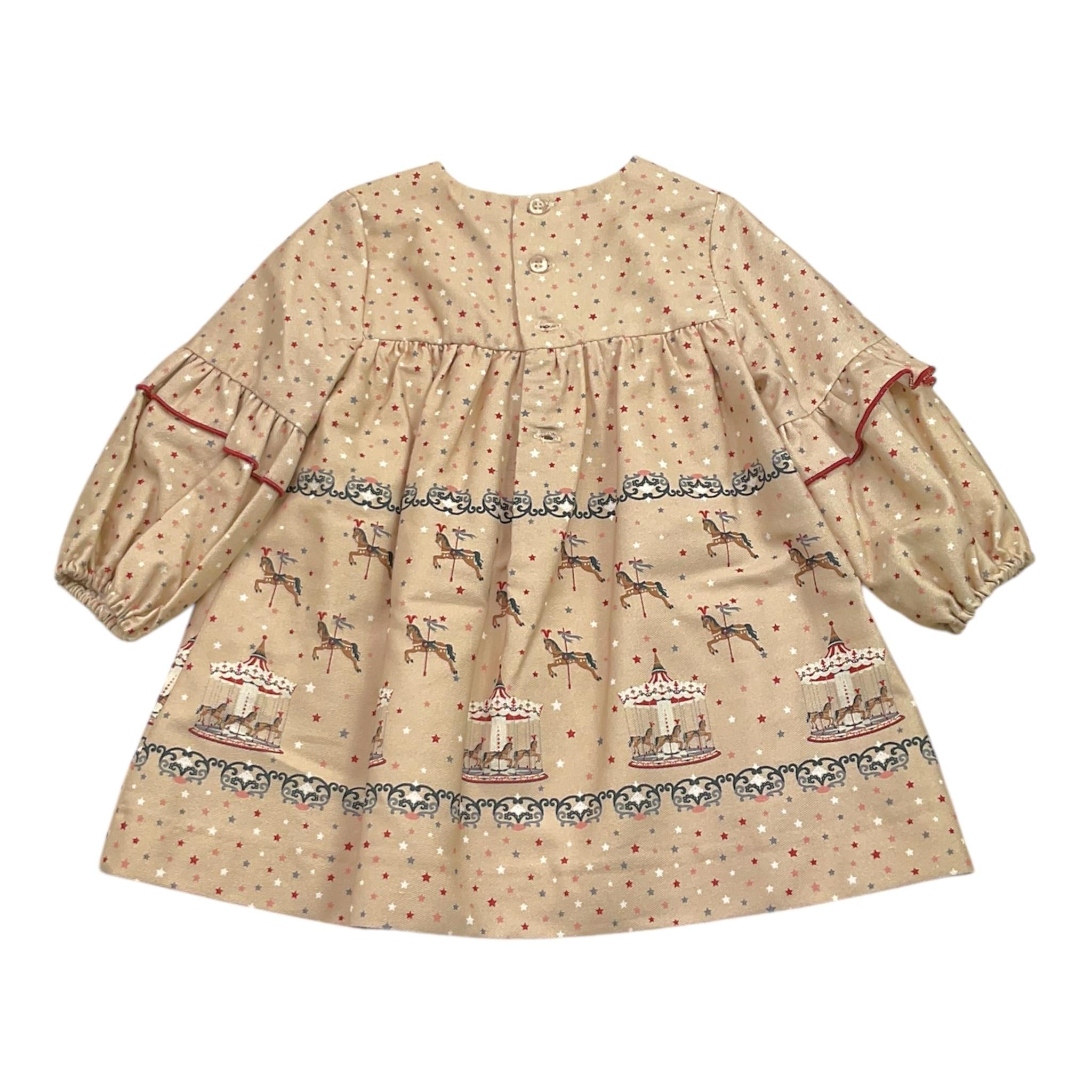 MIRANDA abito tinta unita con fantasia stelle Beige per Neonata 360159 BEIGE MIRANDA 