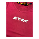K-Way Einfarbiges T-Shirt mit Rundhalsausschnitt und Erdbeer-Logo für Baby-Mädchen