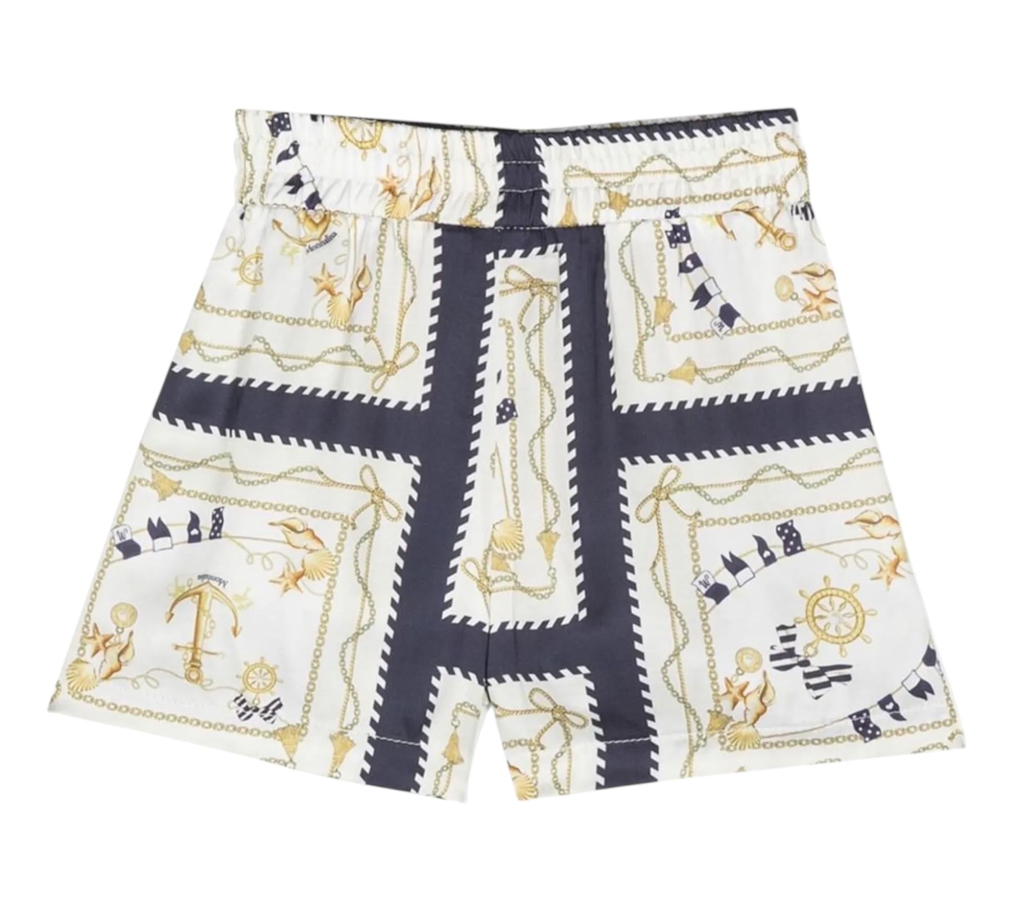 Monnalisa Completo 2 Pezzi Top-Short Stampa Fantasia per Bambina 11A419 BIANCO MONNALISA 