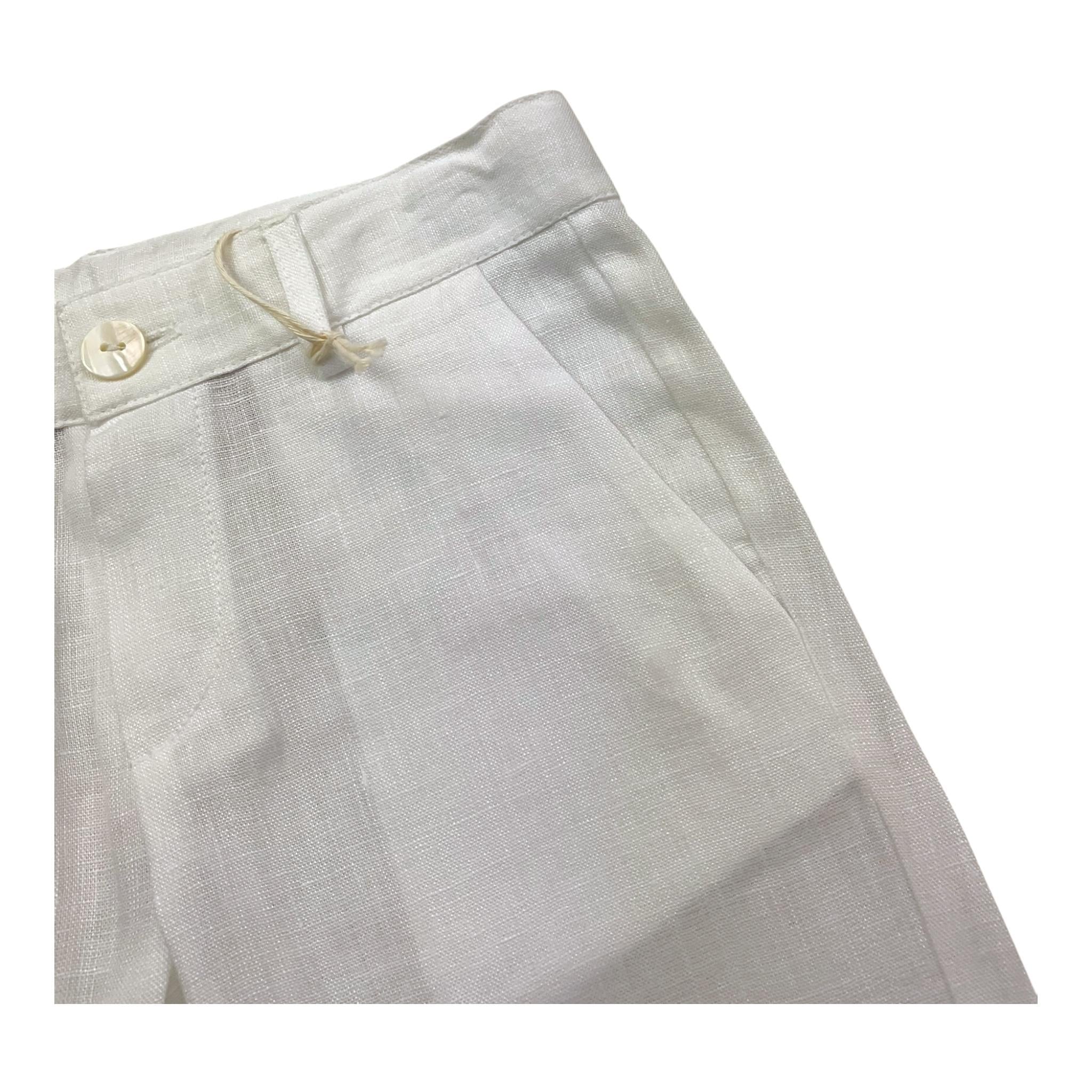 Little Bear Bermuda Tinta Unita con Girovita Regolabile per Bambino 8229J BIANCO LITTLE BEAR 