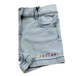 John Richmond Short In Denim Tinta Unita con Logo per Neonata RIP25031SH AZZURRO JOHN RICHMOND 