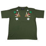 JOHN RICHMOND t-shirt girocollo tinta unita con stampa Verde per Bambino RGA25132TS VERDE JOHN RICHMOND 