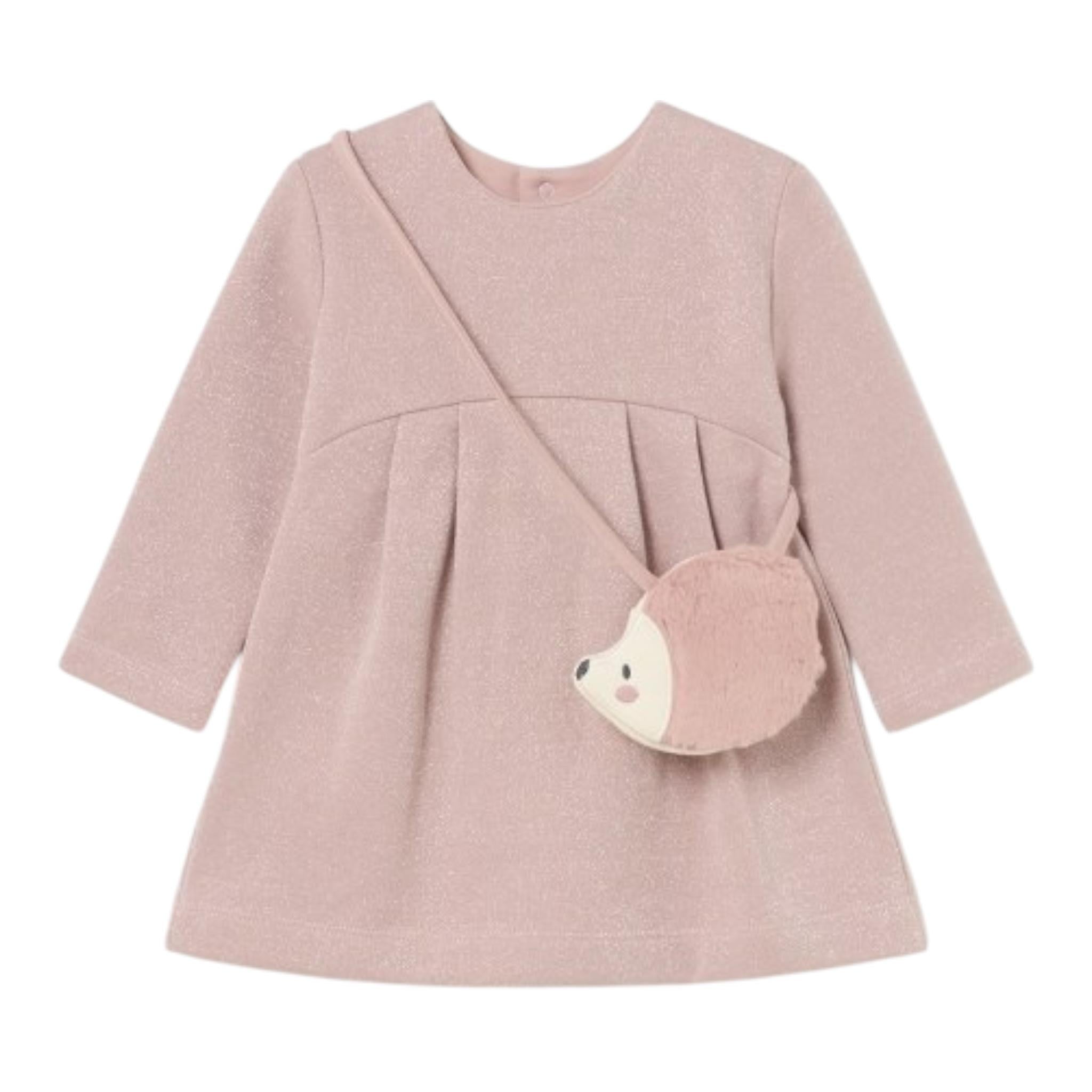 MAYORAL abito tinta unita con pochette girocollo Rosa per Bambina 2915 ROSA MAYORAL 