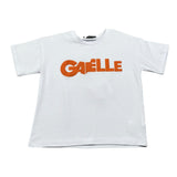 Gaelle T-Shirt Girocollo Tinta Unita con Stampa per Bambina 2746M00388X BIANCO GAELLE 