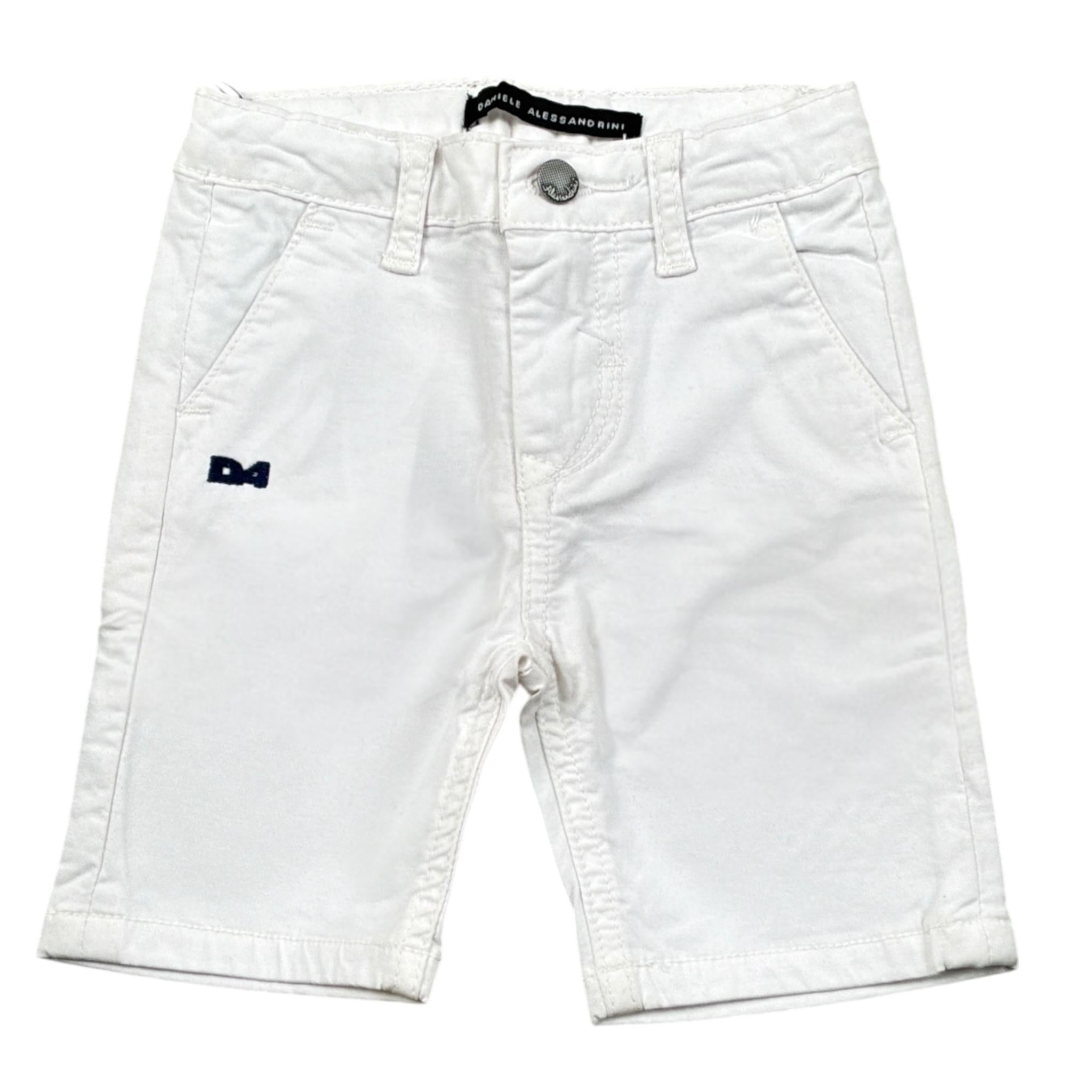 Daniele Alessandrini Bemruda tinta unita con Girovita Regolabile Bianco per Neonato 129P0834 BIANCO DANIELE ALESSANDRINI 