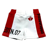 Dsquared2 Zweifarbige Bermudashorts mit Print, Trainingsanzug, Modell Weiß/Rot, für Neugeborene