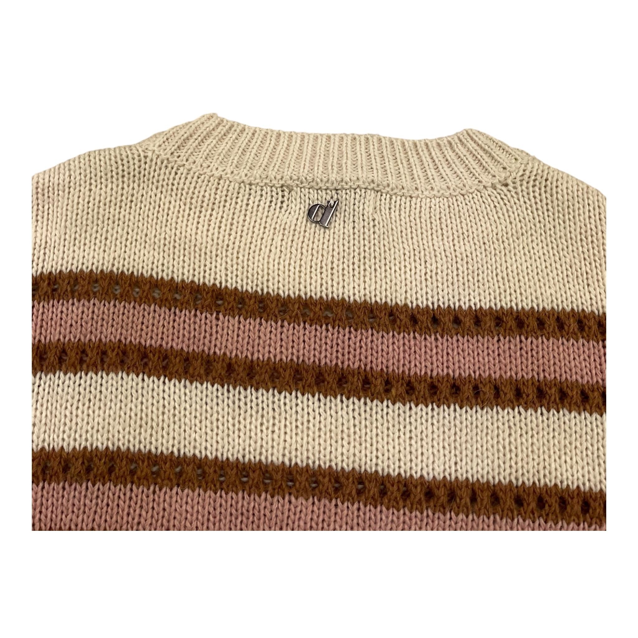 DIXIE maglia girocollo fantasia a righe Beige per Bambina NB05231G67 BEIGE DIXIE 