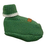 NINNAOH babbucce tinta unita con logo Verde per Neonato I2432BAB VERDE NINNAOH 