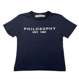 PHILOSOPHY t-shirt girocollo tinta unita cn stampa logo Blu per Bambino PFTS021 BLU PHILOSOPHY 