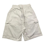 Never Too – Einfarbige Bermuda-Shorts mit elastischem Bund in Weiß für Jungen