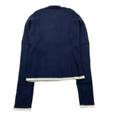 LIU JO maglia tinta unita cn profili in contrasto Blu per Bambina GF4138XX BLU LIU JO 