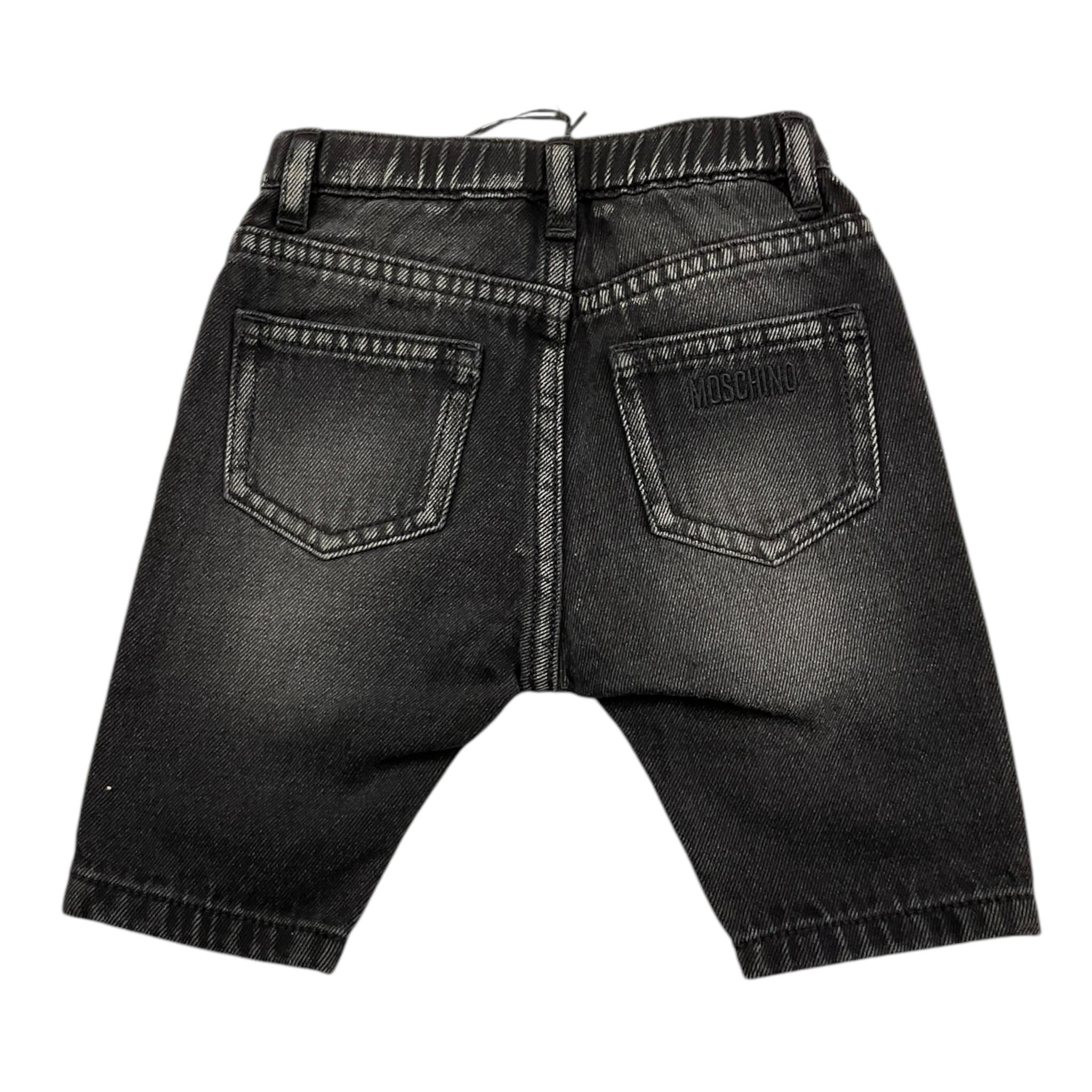 MOSCHINO jeans tinta unita con bottone Nero per Neonato MUP05M NERO MOSCHINO 