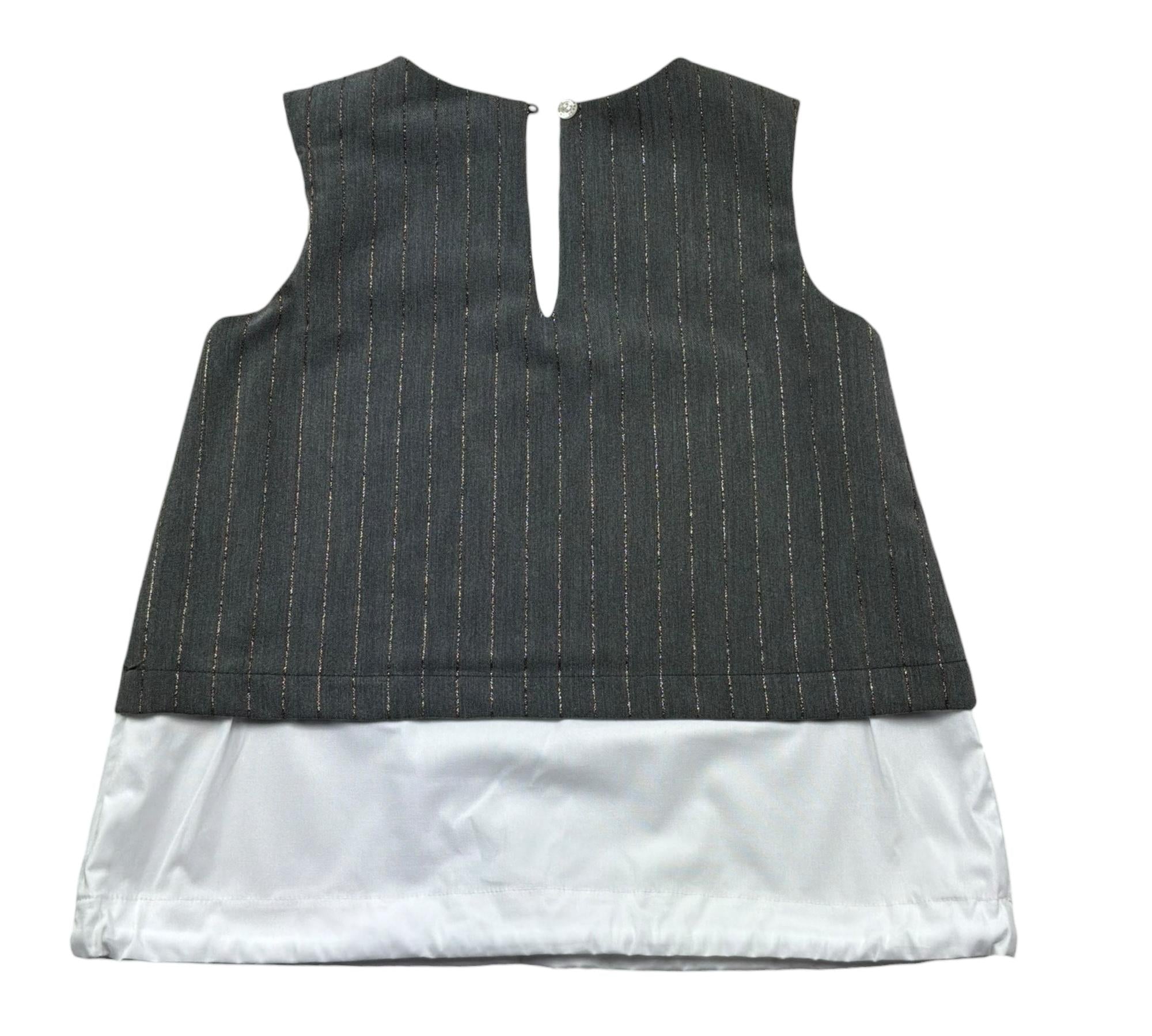 John Richmond Top Giromanica Tinta Unita per Bambina RGP26038TO GRIGIO JOHN RICHMOND 