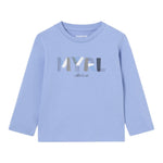 MAYORAL shrit girocollo tinta unita con stampa in contrasto Azzurro per Bambino 108JXX AZZURRO MAYORAL 