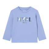 MAYORAL shrit girocollo tinta unita con stampa in contrasto Azzurro per Bambino 108JXX AZZURRO MAYORAL 