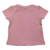 M+E‘ Schlichtes rosa T-Shirt mit Perforationen für Baby-Mädchen