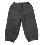 IL GUFO jeans tinta unit con elastico in vita Nero per Bambino A24PL427J0048 NERO IL GUFO 