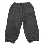 IL GUFO jeans tinta unit con elastico in vita Nero per Bambino A24PL427J0048 NERO IL GUFO 
