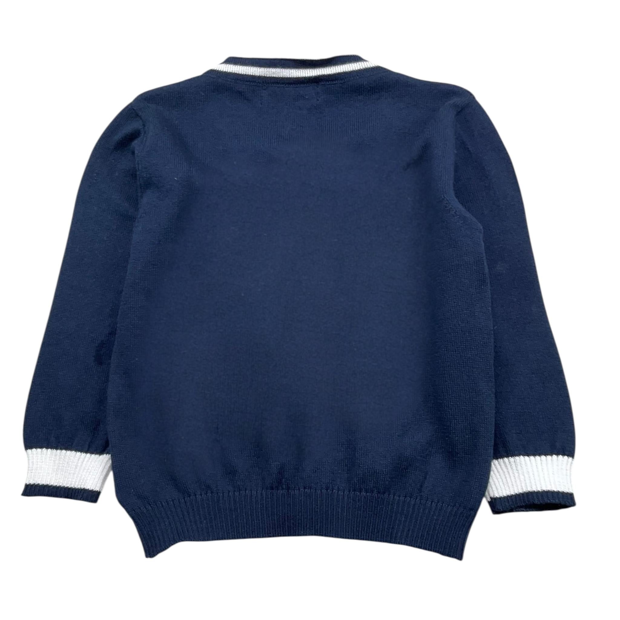 Bikkembergs Cardigan Tinta Unita con Bottoni per Bambino BK3450 BLU BiKKEMBERGS 
