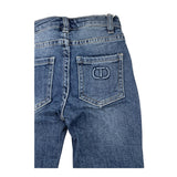 MANUEL RITZ jeans tinta unita modello zampa Blu per Neonata 242GJ2290 BLU MANUEL RITZ 