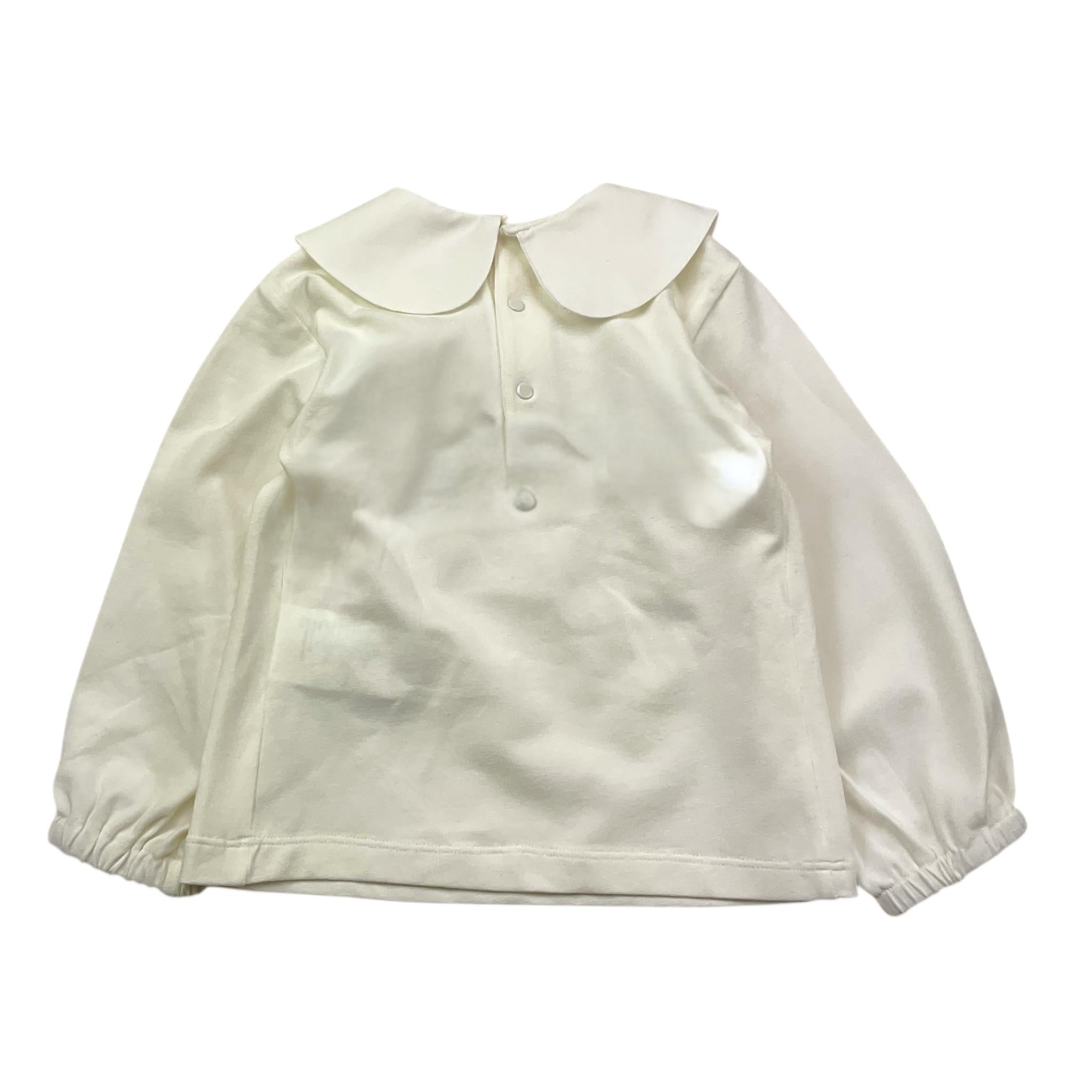 LE BEBE' shirt tinta unita con stampa e colletto Bianco per Neonata LBG6098 BIANCO LE BEBE' 