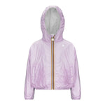K-Way Giubbino Reversibile Bicolore con Cappuccio per Bambina K41337WX BIANCO/ROSA K-WAY 