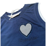 Monnalisa Top Tinta Unita Giromanica per Bambina 19E602 BLU MONNALISA 