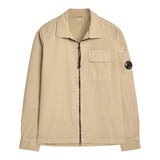 C.P. Company Camicia Manica Lunga Tinta Unita con Zip per Bambino CMC007 BEIGE C.P. COMPANY 