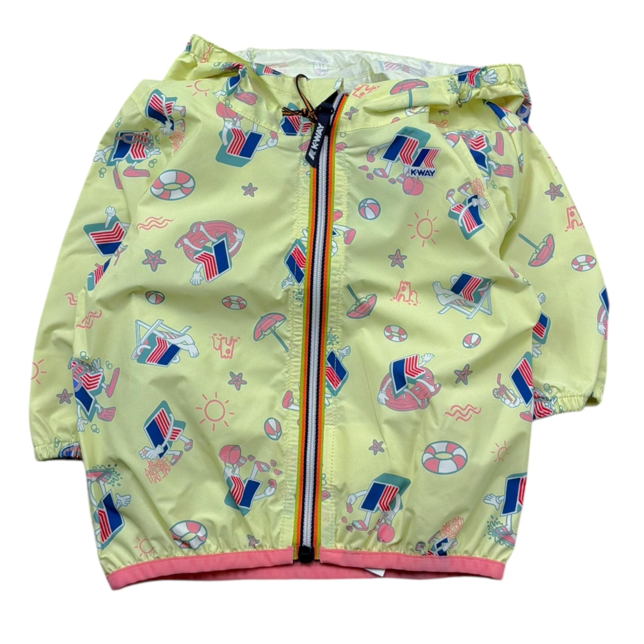 K-Way Giubbino Tinta Unita con Zip E Cappuccio per Neonato K2137XWXX GIALLO K-WAY 