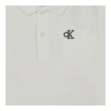 Calvin Klein Polo Mezza Manica Tinta Unita con Logo per Neonato IN0IN00170 BIANCO CALVIN KLEIN 