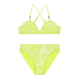 Billieblush 2-teiliger Badeanzug, einfarbig, Triangel-Slip, Neongelb, für Mädchen