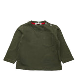 Y-CLU shirt girocollo tinta unita con taschino Verde per Neonato BYN10738 VERDE Y-CLU 