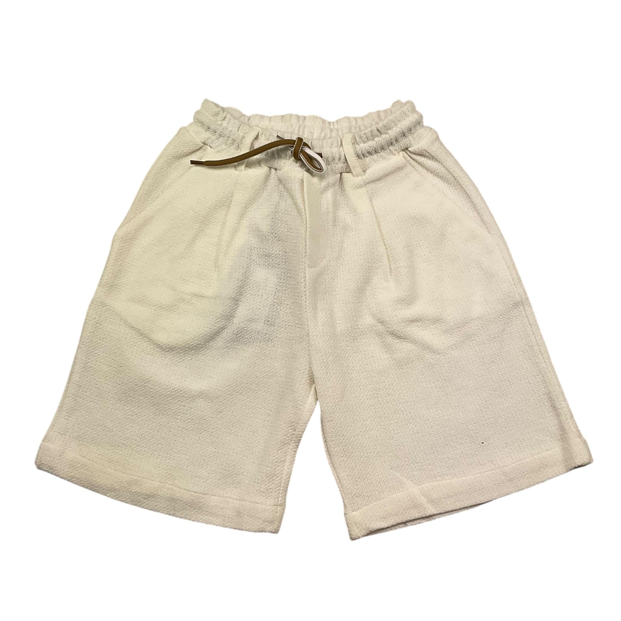 Paolo Pecora Bermuda Tinta Unita con Elastico In Vita per Bambino PP4021 BIANCO PAOLO PECORA 