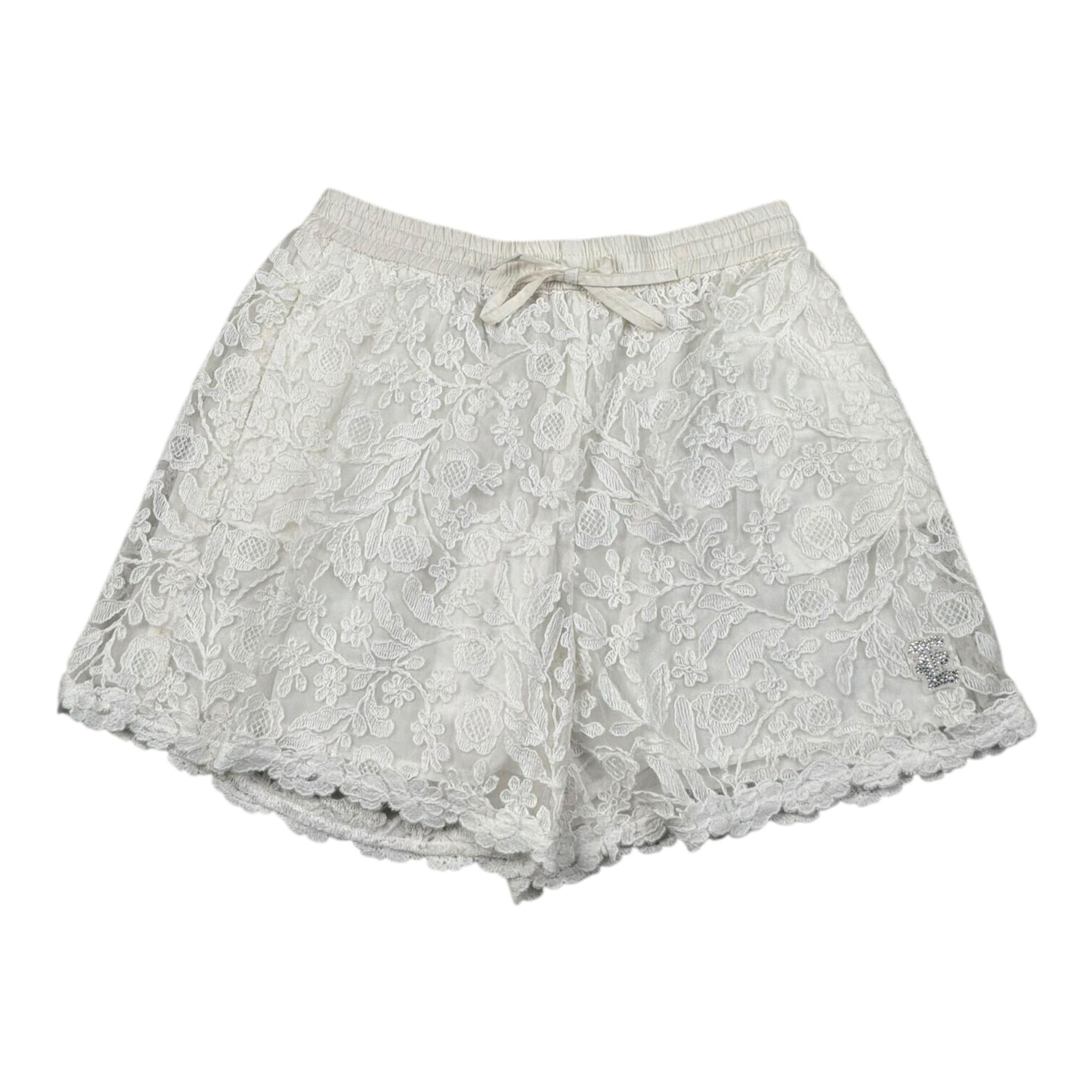Ermanno Scervino Short Tinta Unita con Elastico In Vita per Bambina SFB018 BIANCO ERMANNO SCERVINO 