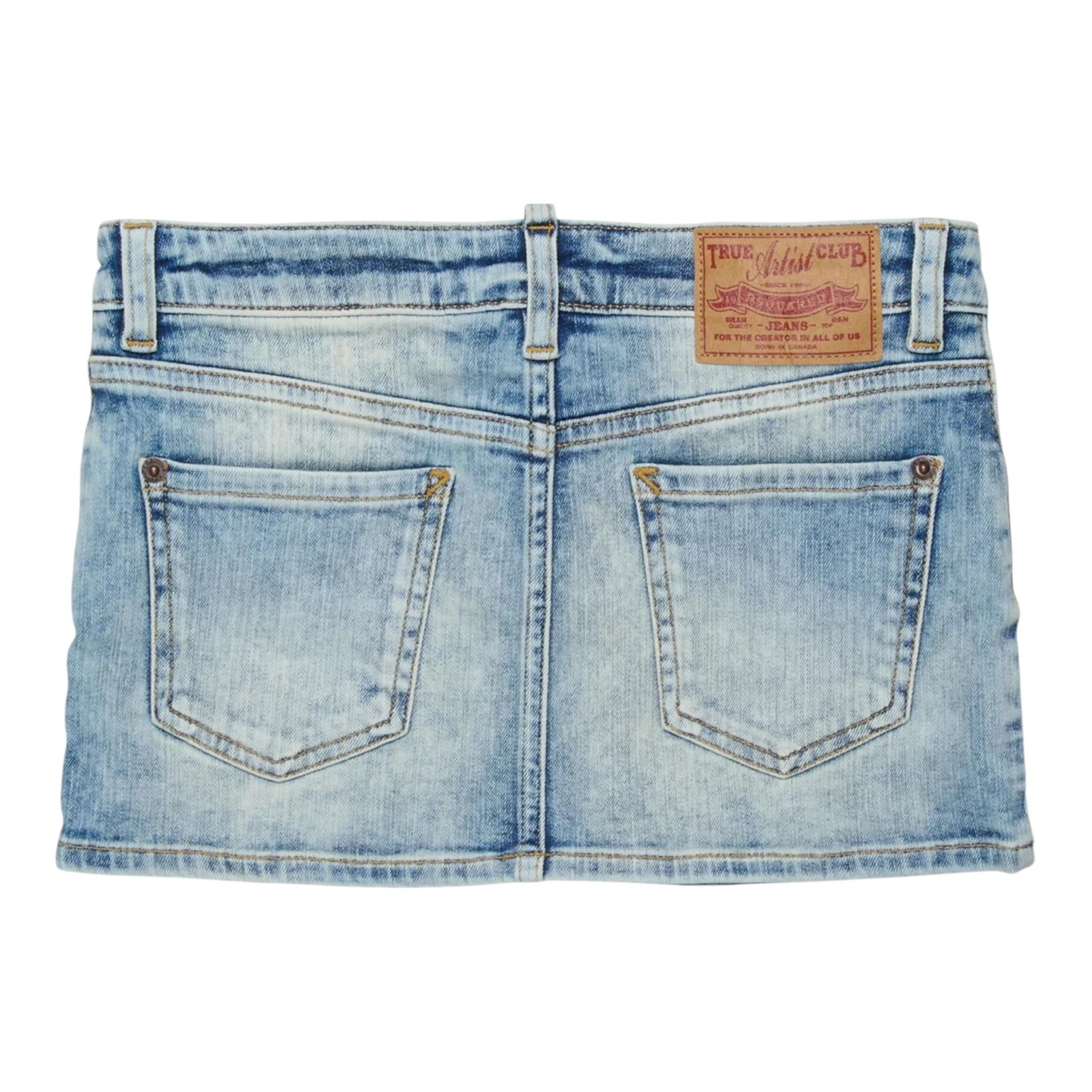 Dsquared2 Gonna In Denim tinta unita Azzurro per Bambina DQ01W4 AZZURRO DSQUARED2 