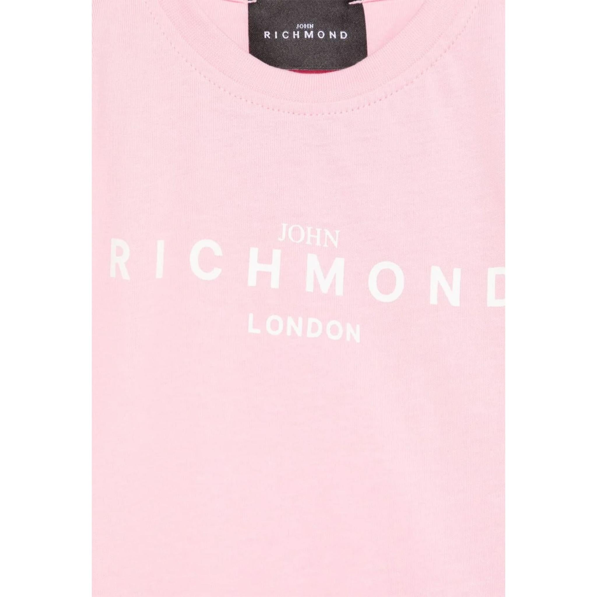 John Richmond T-Shirt Girocollo Tinta Unita con Stampa per Neonata RIP25002TSXXXXX ROSA JOHN RICHMOND 