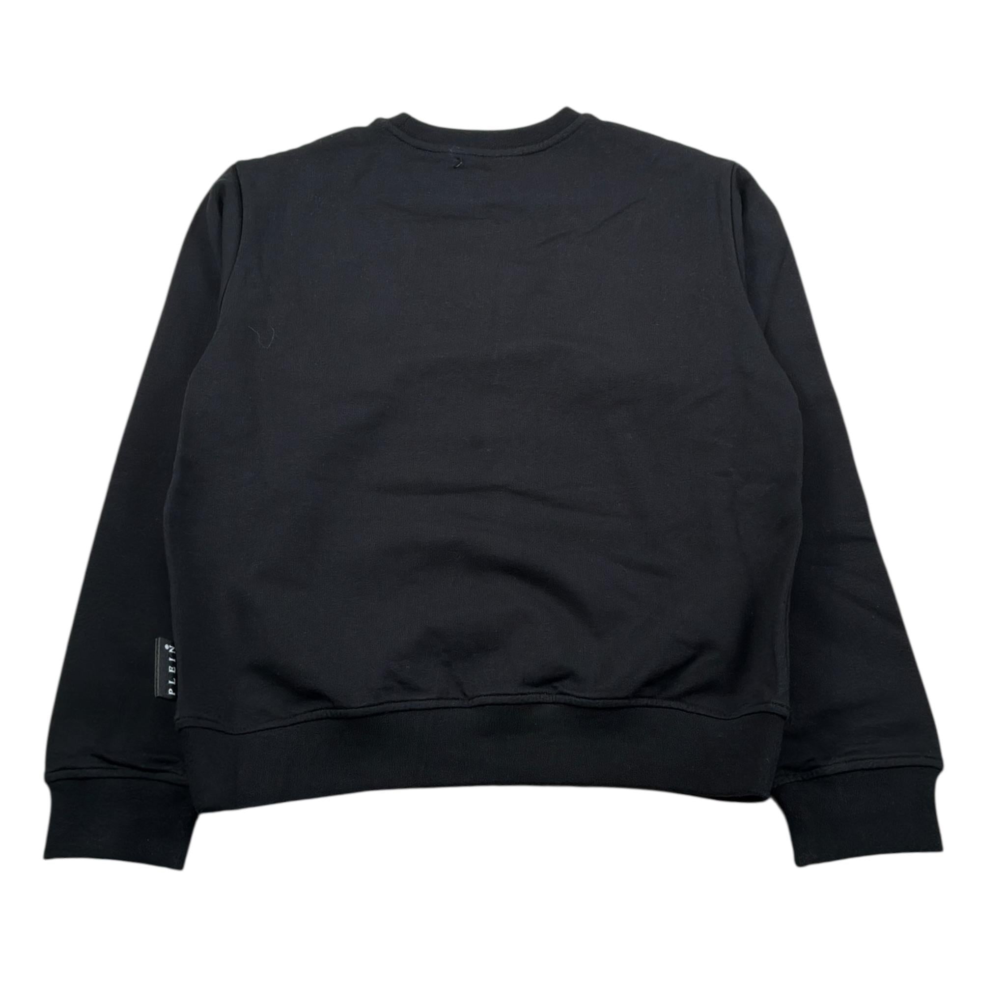 Philipp Plein Felpa Chiusa Girocollo tinta unita Nero per Bambino 31038 NERO PHILIPP PLEIN 